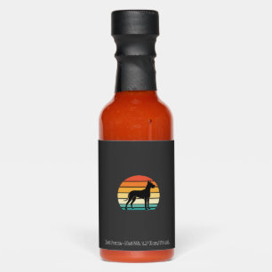 Great Dane Retro Sunset Dog Silhouette Hot Sauces