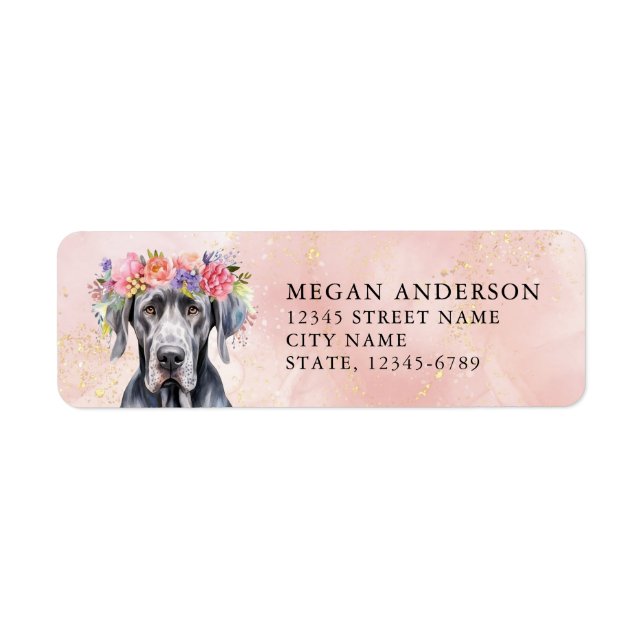 Great Dane Return Address Labels (Front)