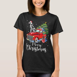 Great Dane Rides Red Truck Christmas Pajama T-Shirt