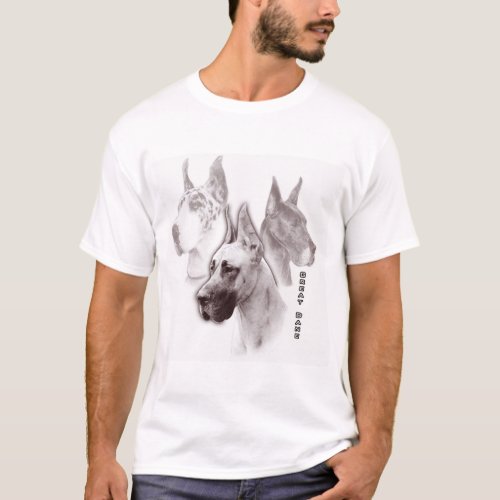 Great Dane Ruby Duotone Art T_Shirt