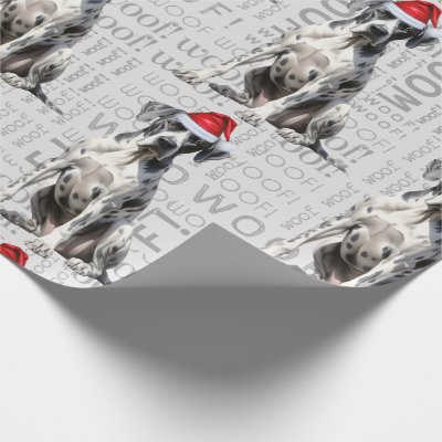 Great Dane Santa Christmas for Dog Lovers Wrapping Paper