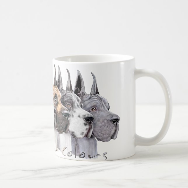 Great Dane Show Colors Group Coffee Mug (Right)