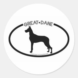 Great Dane Silhouette Black Sticker