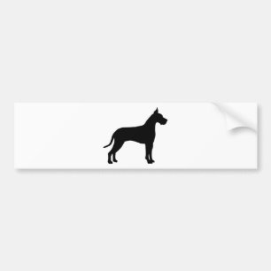Great Dane Silhouette Bumper Sticker