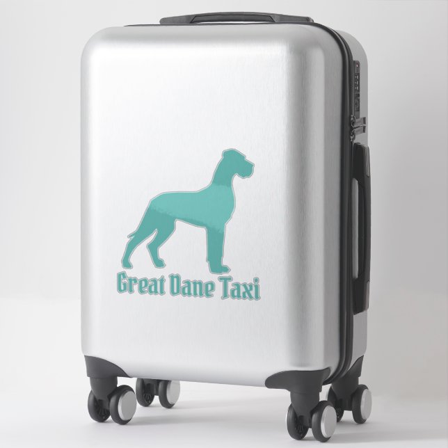 Great Dane Silhouette transparent Sticker (Suitcase)