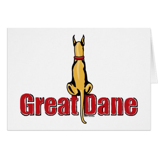 Great Dane Sit Fawn Cards (Front Horizontal)