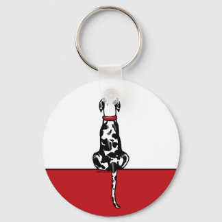 Great Dane Sit Harle UC Keychain