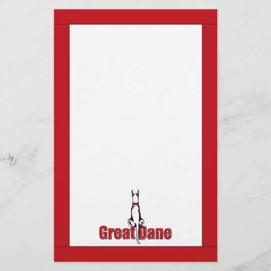 Great Dane Sit White (Front)