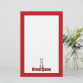 Great Dane Sit White (Standing Front)