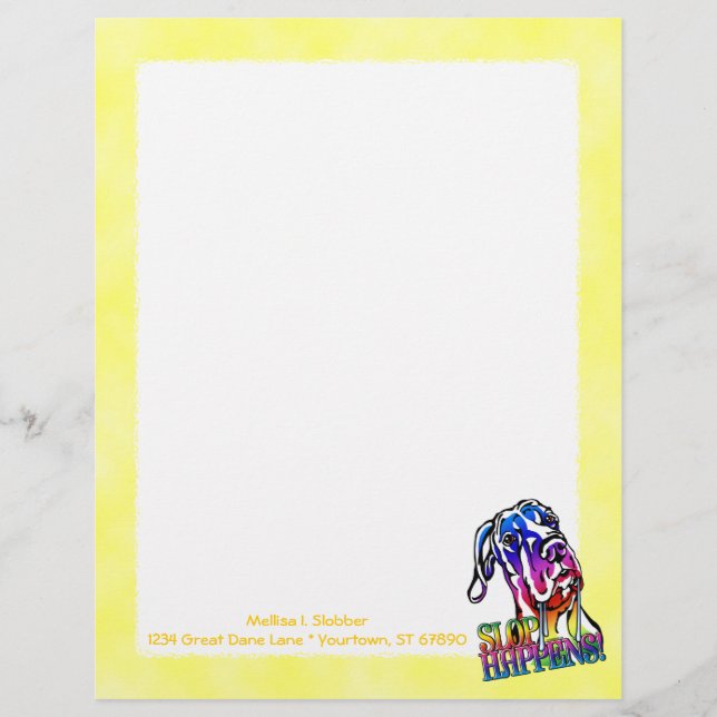 Great Dane Slop Happens Bright UC Letterhead (Front)
