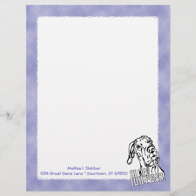 Great Dane Slop Happens BW UC Letterhead (Front)