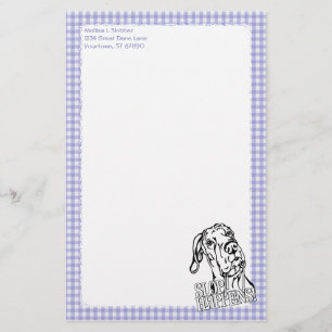 Great Dane Slop Happens BW UC Stationery