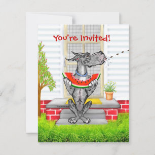 Great Dane SPIT Merle Invitation