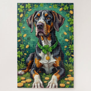 Great Dane St Patrick’s Day Lucky Dog Jigsaw Puzzle