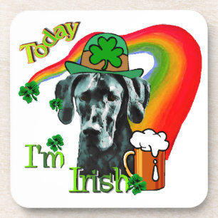 Great Dane St Patricks Day Drink Coaster