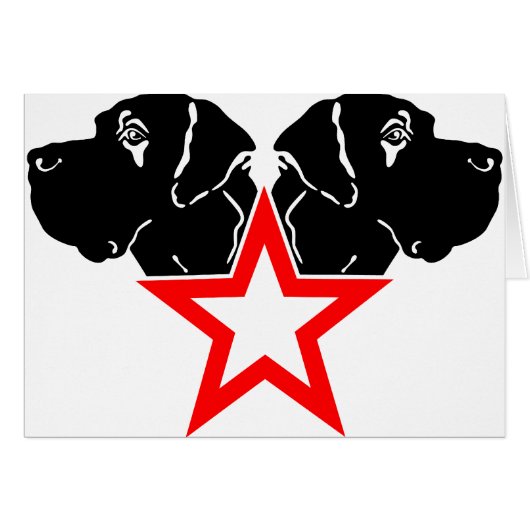 Great Dane Star Head (Front Horizontal)