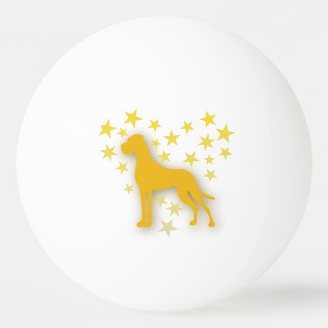 Great Dane Starheart Ping-Pong Ball (Front)
