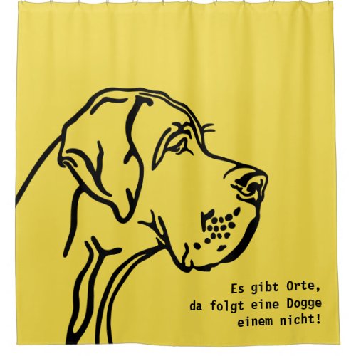 Great Dane Statement Drawing Shower Curtain