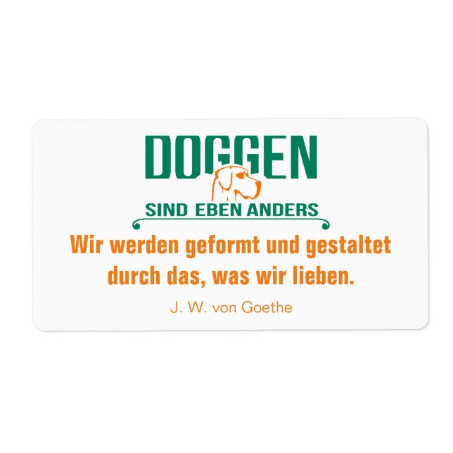 Great Dane Stickers (Front)