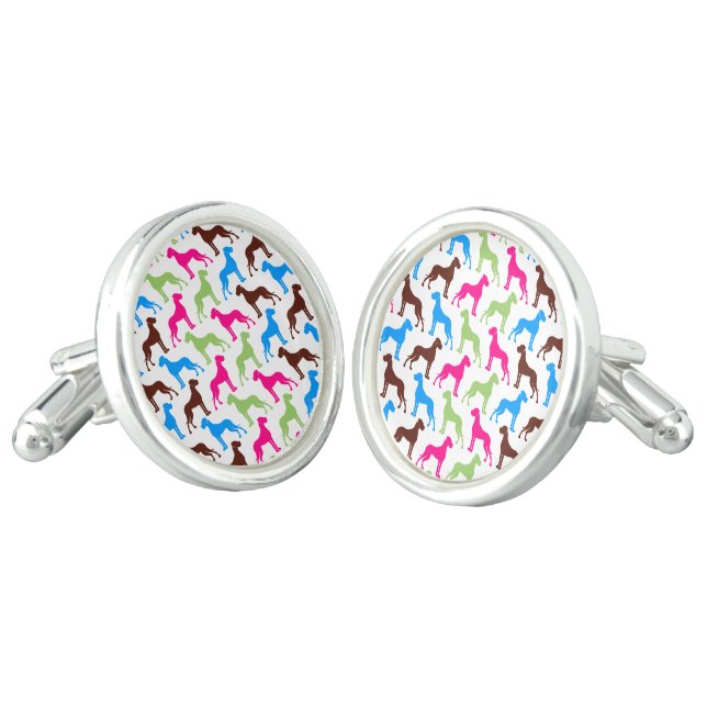 Great Dane stud dog Cufflinks (Angled)