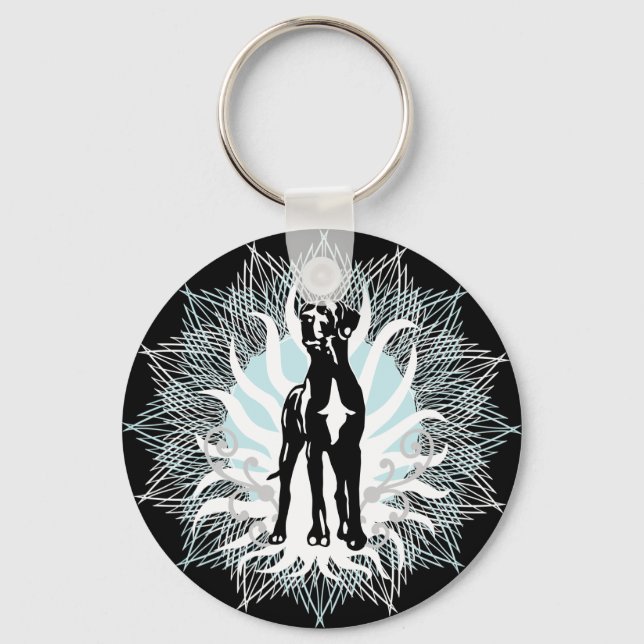 Great Dane Stud Keychain (Front)