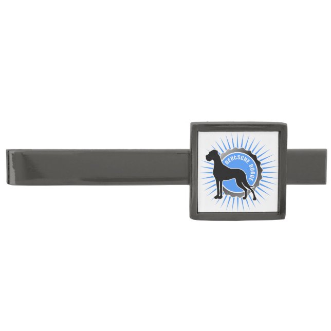Great Dane Suit Accessoires  Gunmetal Finish Tie Bar (Front)