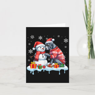 Great Dane Sungles Sweater Build Snowman Xmas Owne Card