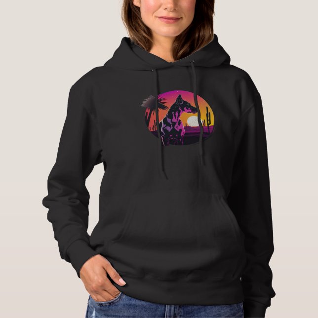 Great Dane Synthwave 80s Retrowave Aesthetic  2 Hoodie (Front)