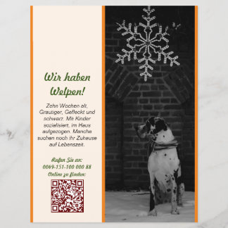 Great Dane template as Flyer sell dogs