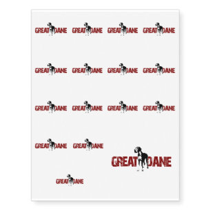 Great Dane Temporary Tattoos