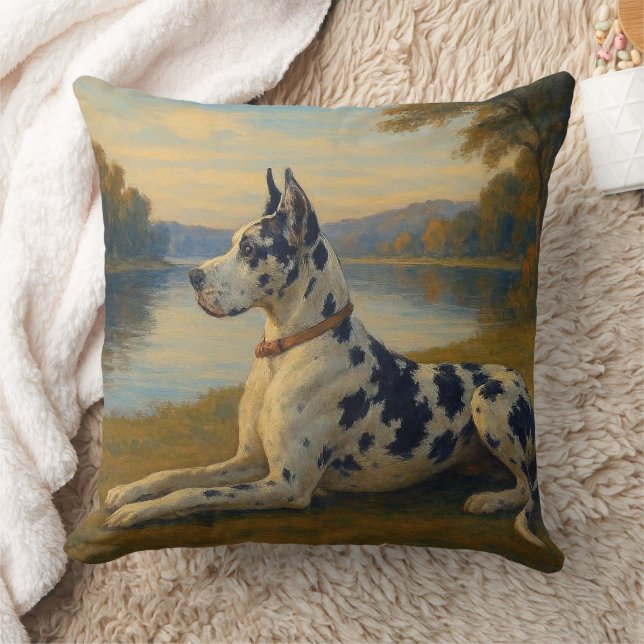 Great Dane Throw Pillow (Blanket)