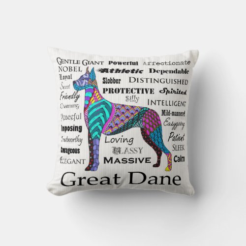 Great Dane Traits Pillow