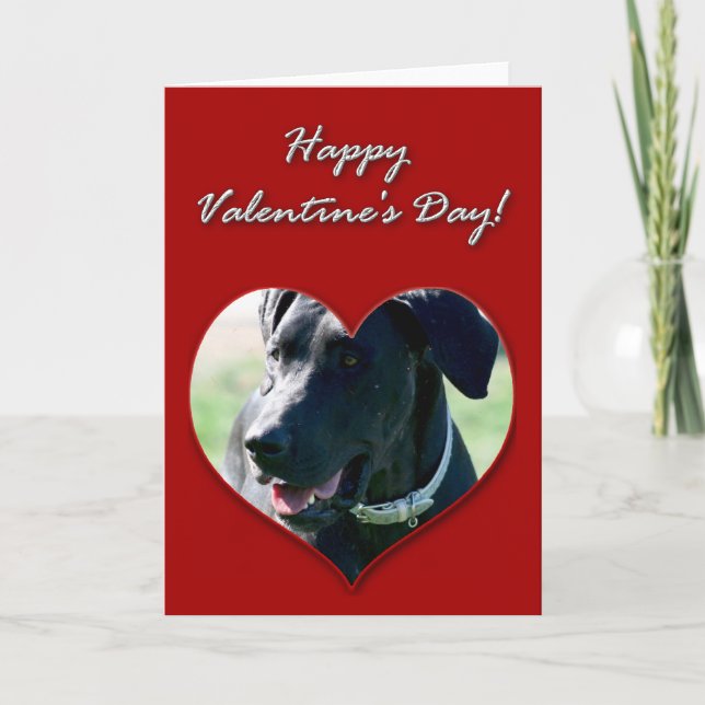 Great Dane Valentines Day Card (Front)
