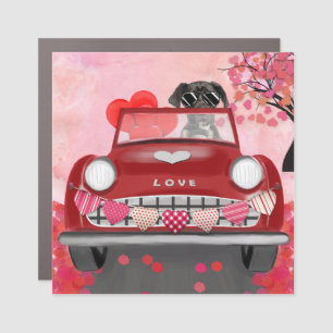 Great Dane Valentine's Day Delight Car Magnet