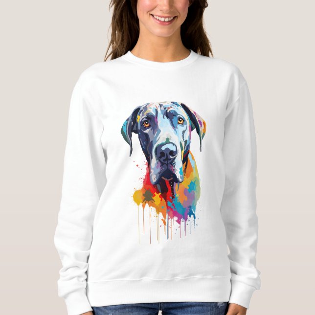 Great Dane Vibrant and Colorful Sweatshirt (Front)