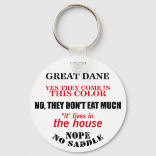 Great Dane Walking Answers Keychain