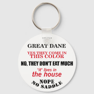 Great Dane Walking Answers Keychain