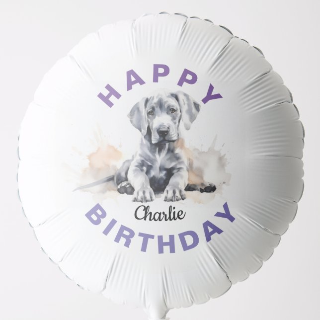 Great Dane Watercolor Balloon (Front)