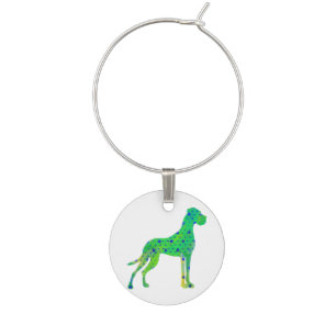 Great Dane Wine Glass Charm
