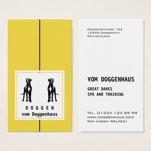 Great Dane yellow based (Front & Back)