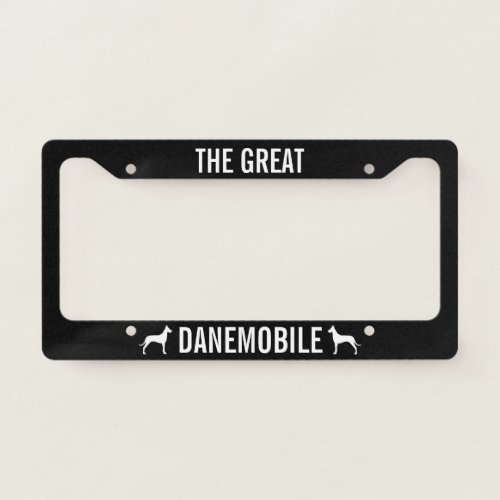 Great Danemobile _ Great Dane Dog Silhouettes License Plate Frame