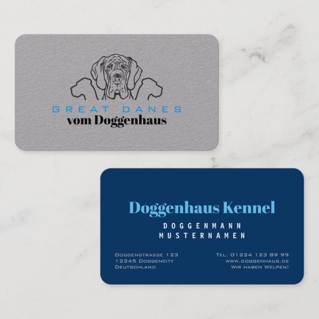 Great Danes Business Cards (Front/Back)