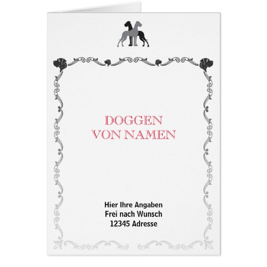 Great Danes card (Front)