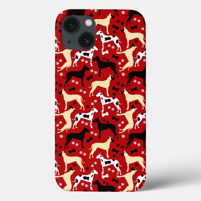 Great Danes Dog Pattern Harlequin Case-Mate iPhone Case-Mate iPhone Case (Back)