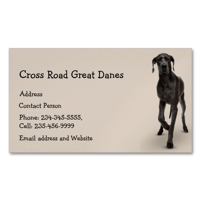 Great Danes Dog Pet Animal  Business Card Magnet (Front)