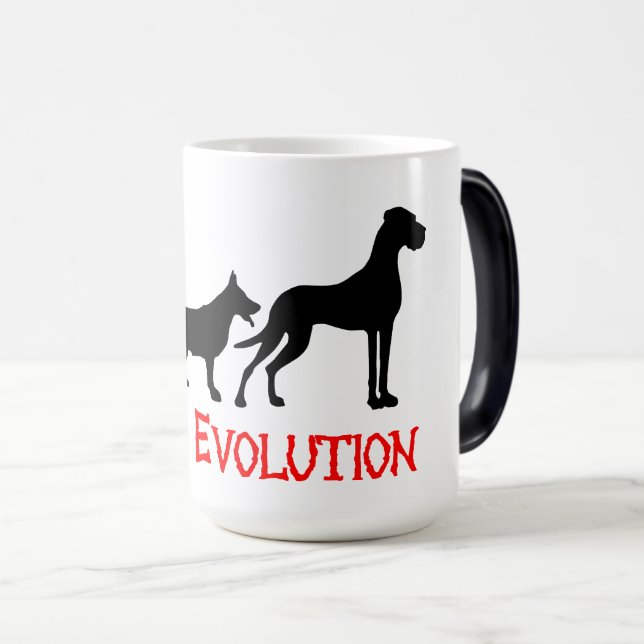 Great Danes Evolution is funny Color Morph Mug (Front Right)