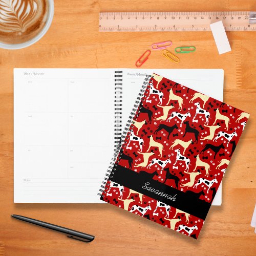 Great Danes Fawn Harlequin Dane Dog Planner