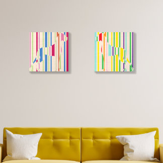 Great Danes modern striped Wood Photo Tile