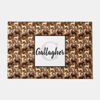 Great Danes Monogram Last Name       Doormat