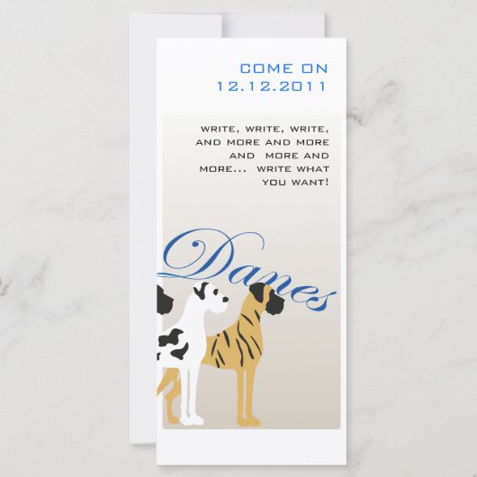 Great Danes - Rack cards (Back)